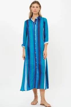 Shirt Dress Midi- Meko Blue